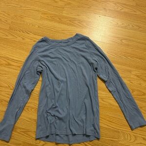 GAP Women's Long Sleeve Top in Soft Blue